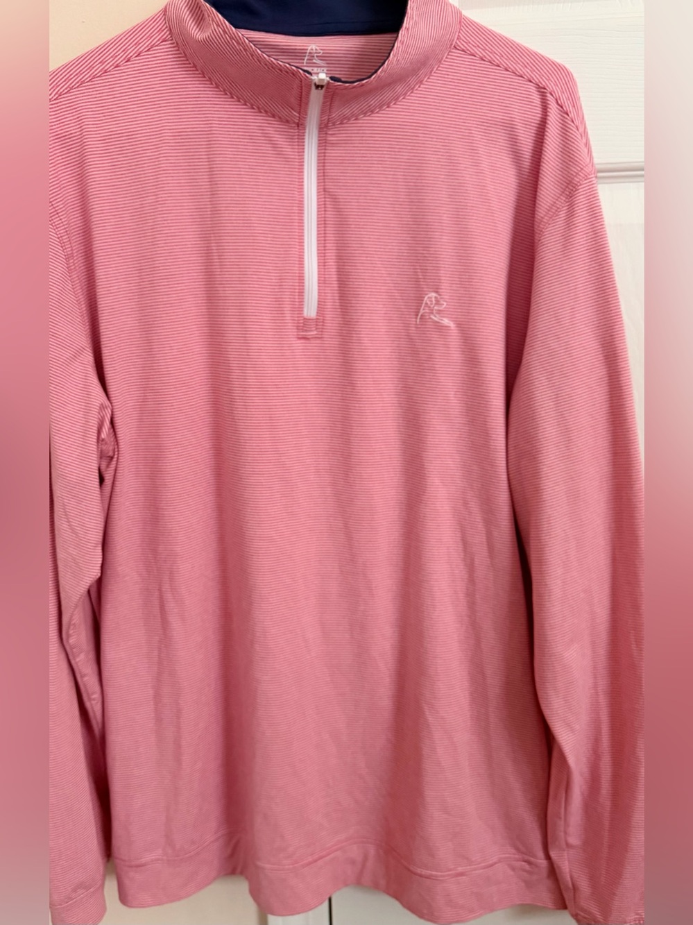 Rhoback Lightweight Striped Men’s XL Long Sleeve Quarter Zip Pullover